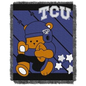 TC Kids Football Bear Blanket - Blue and Orange